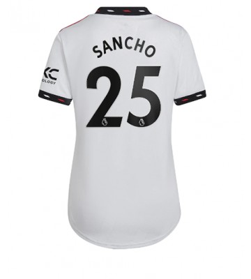 Manchester United Jadon Sancho #25 Bortedrakt Kvinner 2022-23 Kortermet